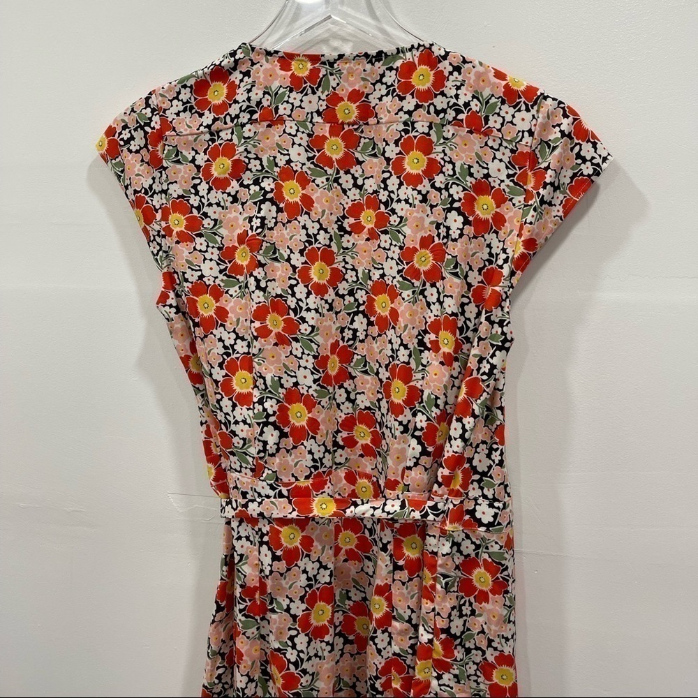J. Crew True Wrap Floral Midi Dress J4557 - Picture 4 of 8